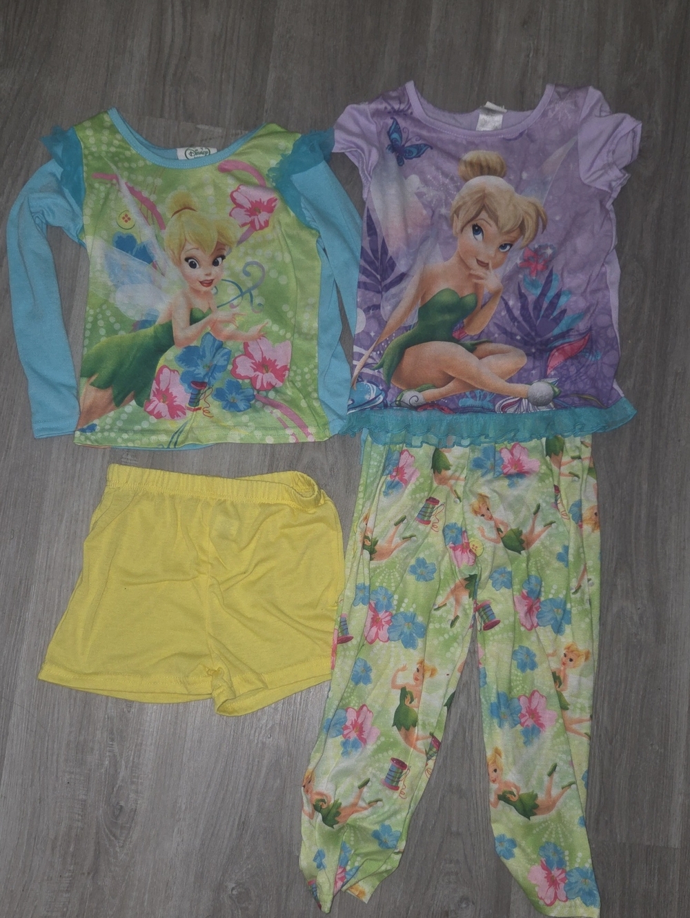 Disney Tinker Bell Pajama Set - Purple, Green & Yellow